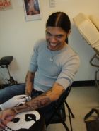 Nick getting inked