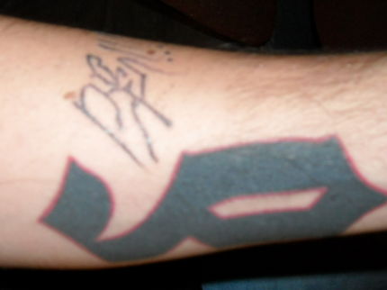 Joe's Shinedown tattoo and Brent's autographed tattoo