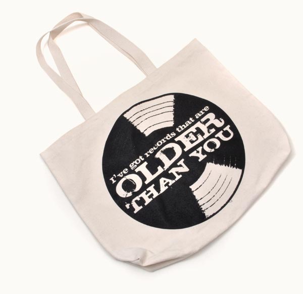 Recycled "Older Than You" Totebag Cover Art